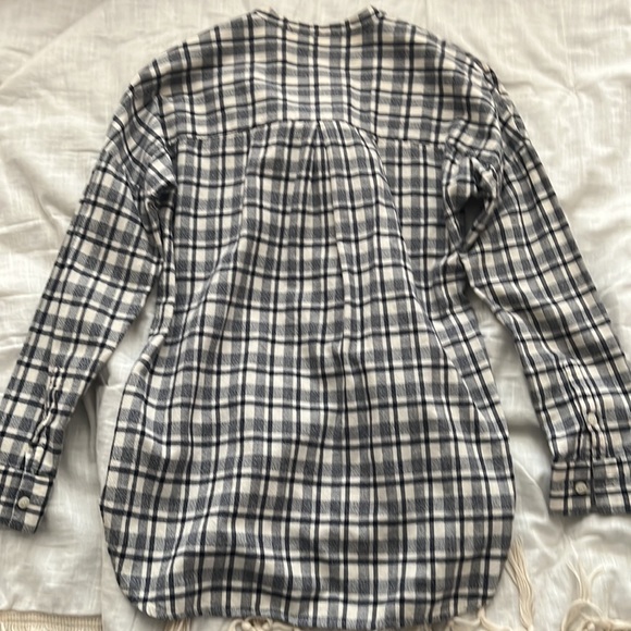 MADEWELL NO COLLAR PLAID BUTTON DOWN - Picture 4 of 4